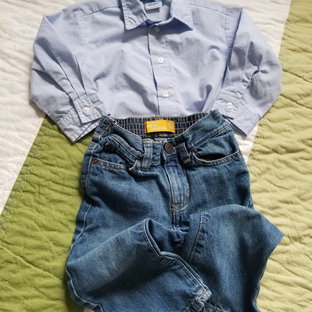 18 MO. SET SHIRT N OLD NAVY JEANS